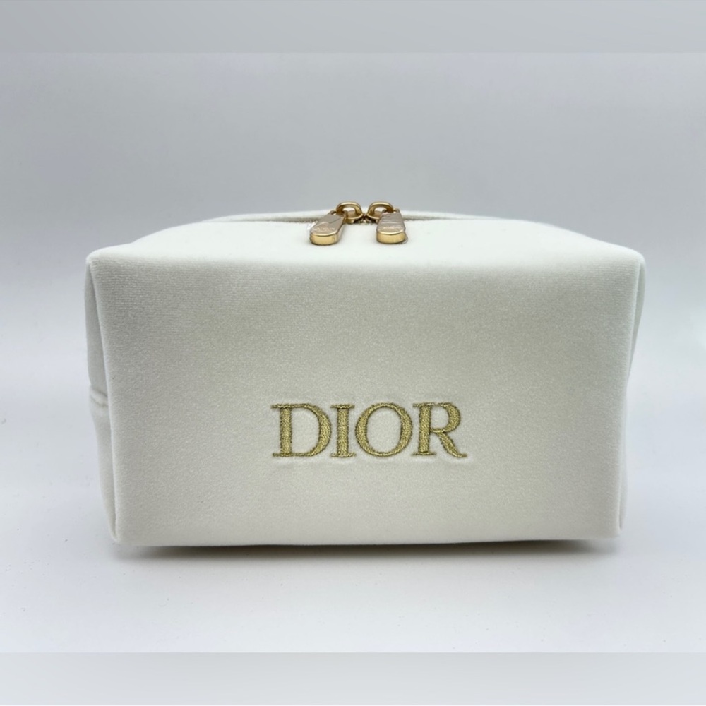 Dior Beauty White Velvet Cosmetic PouchLimited Edition w/Original Box